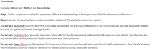 Week 1 Health Assessment Skills
