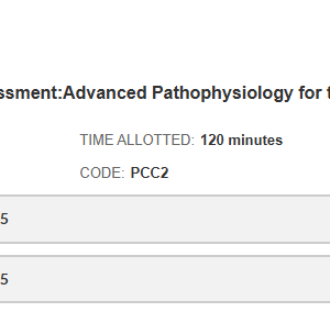 D115: Objective Assessment: Advanced Pathophysiology for the Advanced Practice Nurse